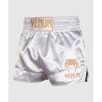 Short muay thai Venum blanc et or - short de boxe