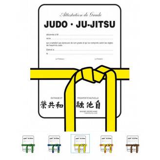 Diplôme de judo jujitsu