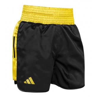 Short de boxe anglaise Adidas noir et or